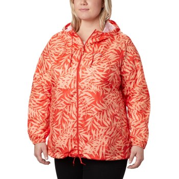 Columbia Flash Forward Printed Windbreaker Plus Size, Chamarras Naranjas Para Mujer | 261453-LMW